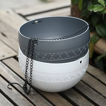 Amazon.co.jp: 植木鉢 2 個 プラスチックせー製 はいいろ 植木ば